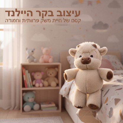 🎁🎁בובת פרווה חמודה של פר היילנד רכה