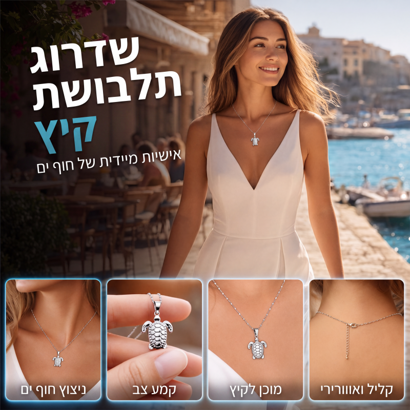 שרשרת תליון צב ים אושן