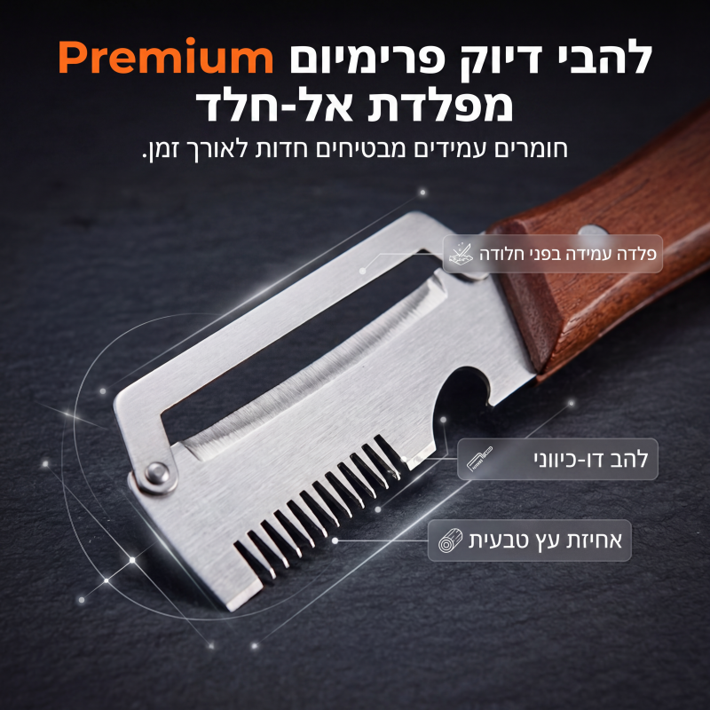 כלי מטבח לחיתוך בצל ירוק וקילוף 3-ב-1