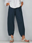 💥Limited Sale 70% OFF💥Vintage Asymmetrical Elastic Waist Pockets Pants